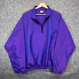 Surf Style Zip Jacket Purple Iridescent Windbreaker Lightweight Beach One Size